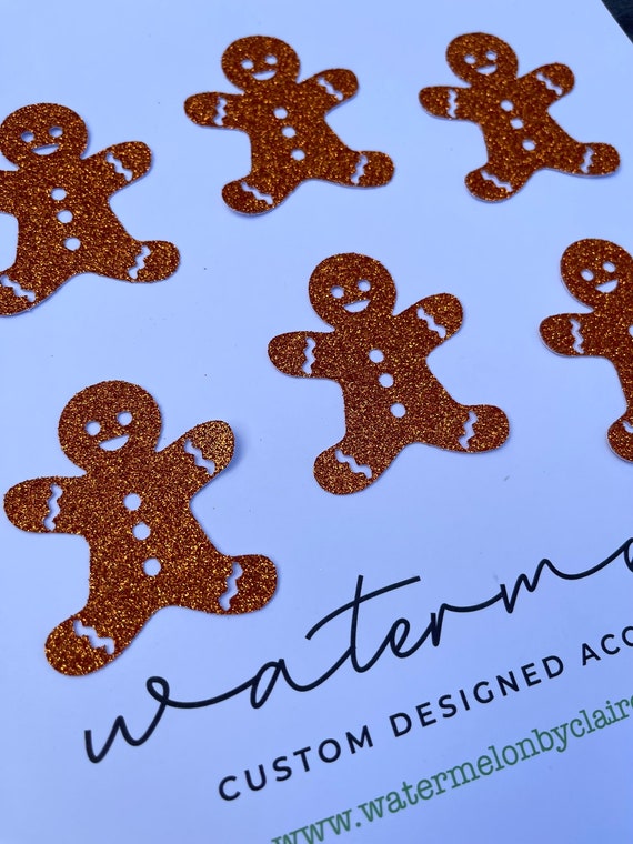 Gingerbread person Cupcake Toppers  x 6 - Xmas Cake Cupcake Decorations