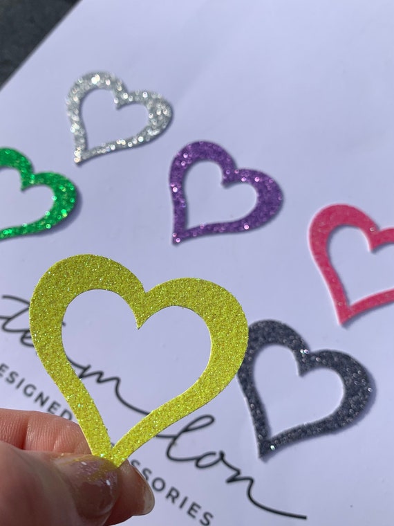 Heart outline Multi Coloured Cupcake Toppers