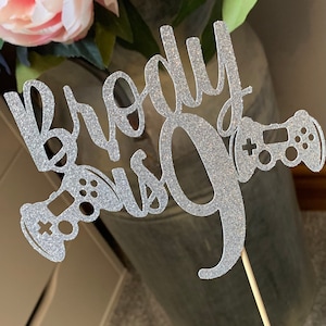 Gaming Theme Cake Topper - Personalised - Birthday - Gaming Theme