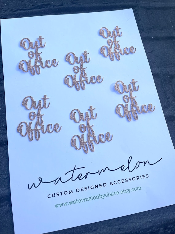 Out of Office Cupcake Toppers, Set of 6 - Office Theme