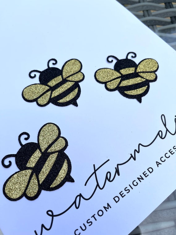 Bee Cake / Cupcake Decorations Set of 3 or 6