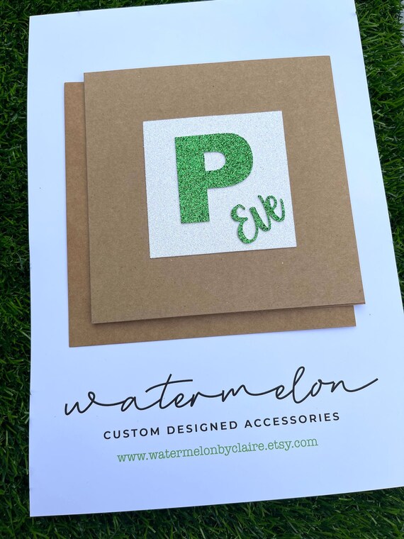 New Driver P Plate Personalised Card - Driving Test - New Driver