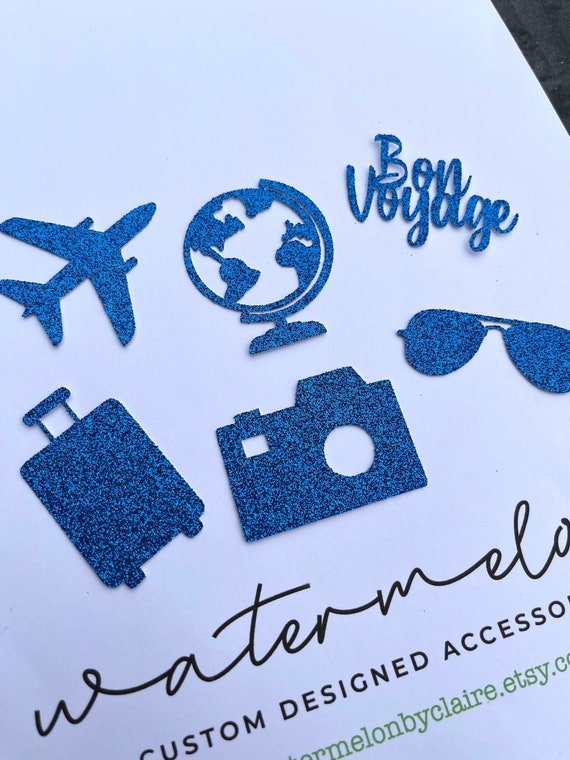Travel Theme Cupcake topper Decorations x 6 - Bon Voyage - Holiday - Gap Year