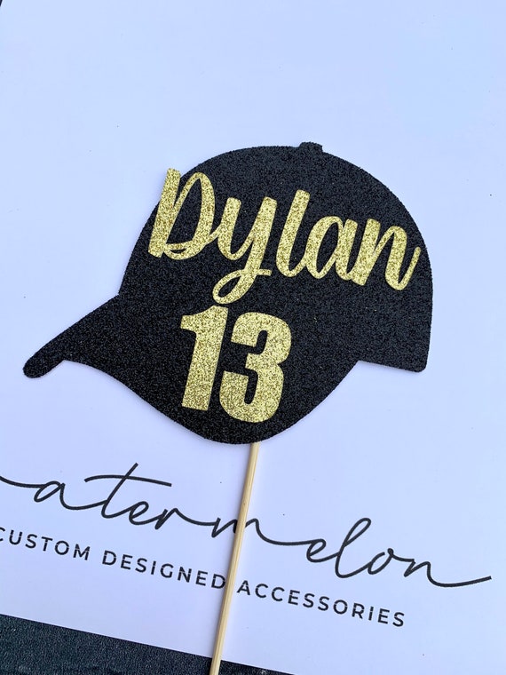 Baseball Cap Cake Topper - Personalised - Birthday -