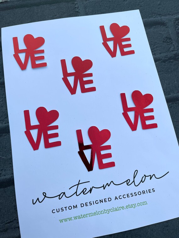 Valentine LOVE detail Cupcake Toppers - Valentine's Day - Wedding - Galentine - Proposal - Anniversary - Engagement