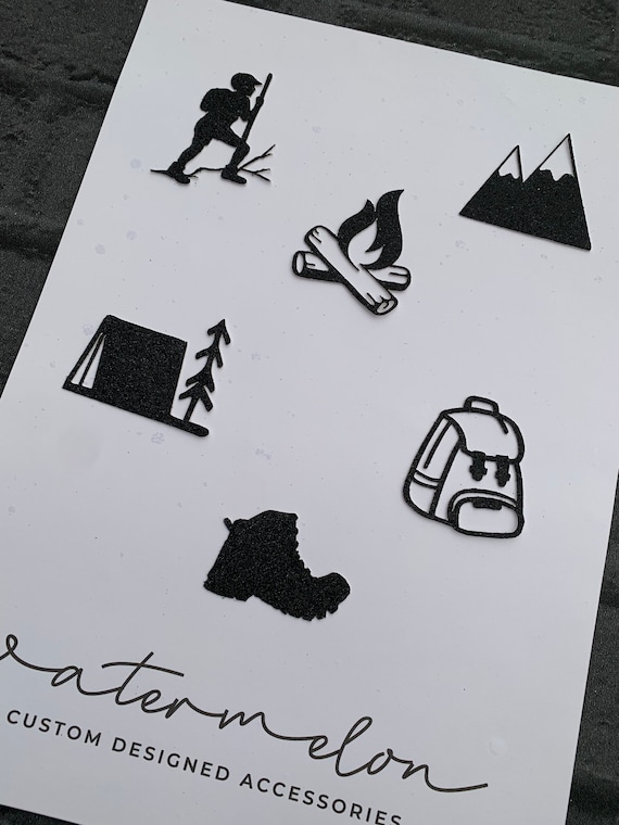Hiking Walking Camping Theme Cupcake Toppers