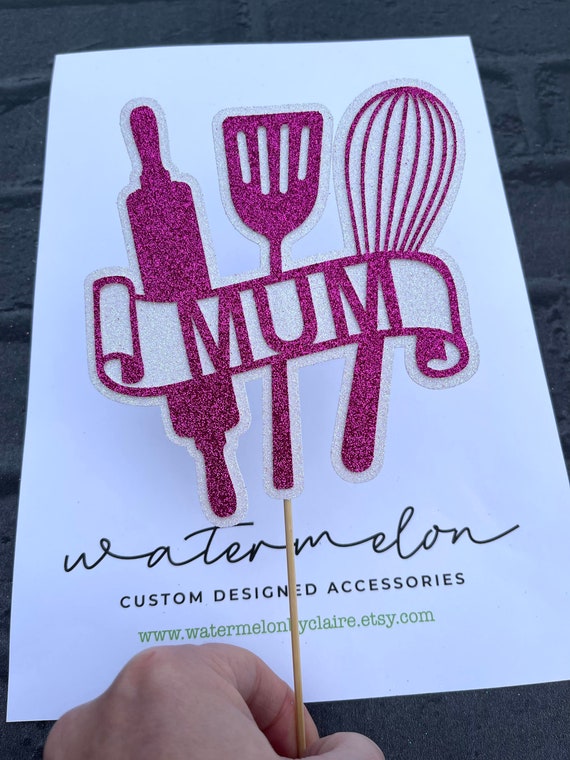 Baking Theme Personalised Cake Topper - Mother’s Day- Birthday