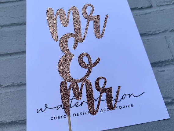 Mr & Mr Cake Topper - Weddings - Anniversaries - Love