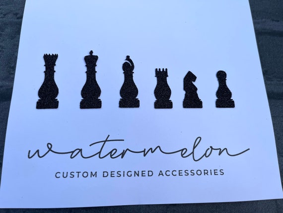 Chess Piece Cake / Cupcake Decorations x 6