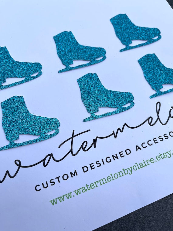 Ice Skate Cupcake toppers / cake charms  x 6