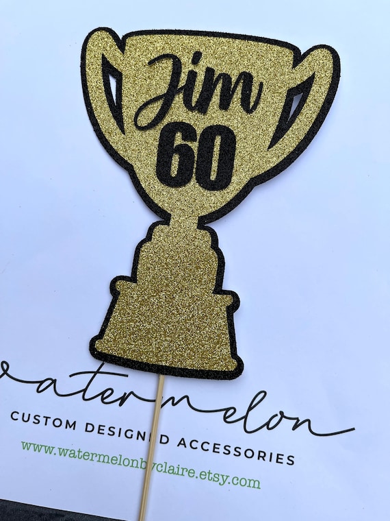 Trophy Personalised Cake Topper