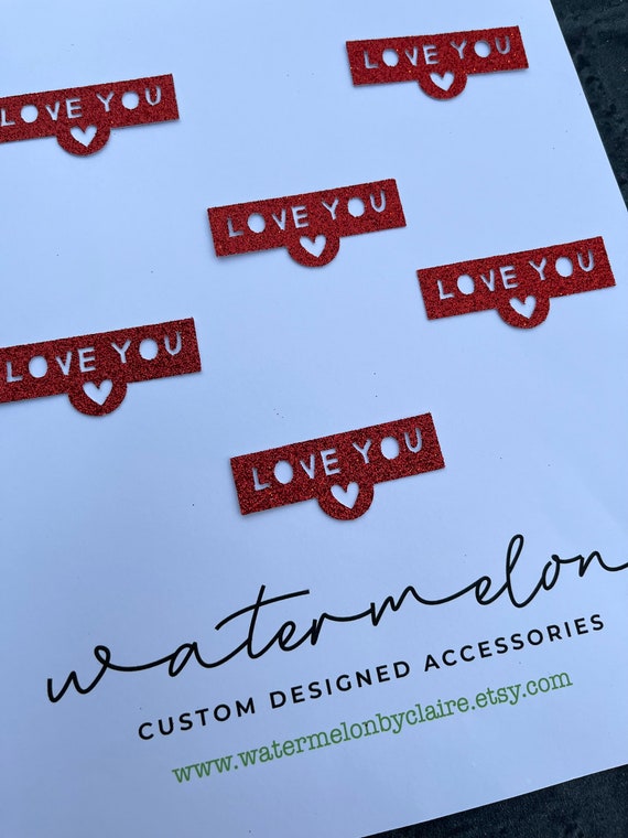 Valentine LOVE YOU detail Cupcake Toppers - Valentine's Day - Wedding - Galentine - Proposal - Anniversary