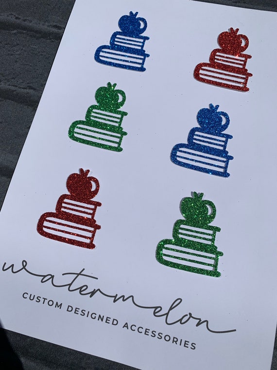 Teacher School Themed Cupcake Toppers - Teacher Thank you gifts - Set of 6