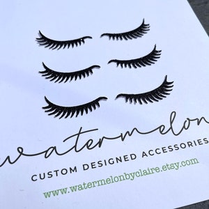 Lashes Cupcake topper Decorations x 6 - Eyelash - Beauty - Make up - Eyelashes