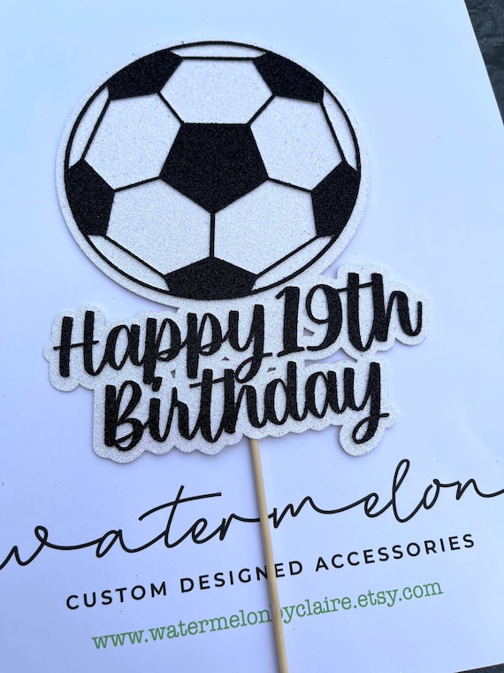 Football Personalised Cake Topper - Birthday