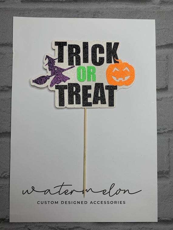 Halloween Theme Cake Topper - Trick or Treat