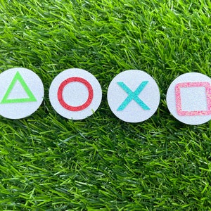 4er Set Controller Buttons Cupcake Toppers