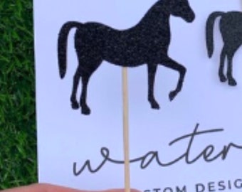 Black Horse Cupcake Toppers