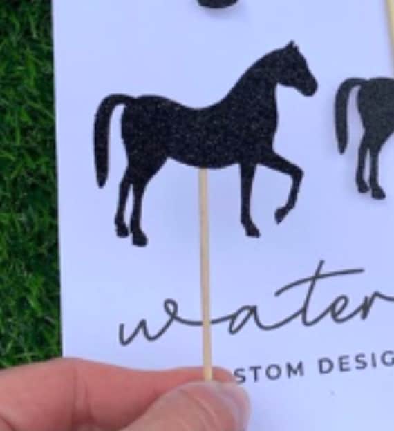 Black Horse Cupcake Toppers
