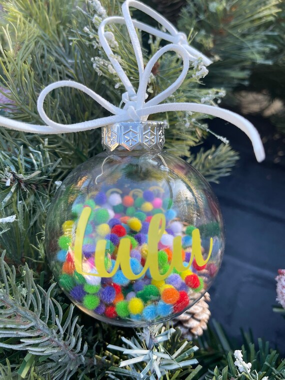 Personalised Rainbow Theme Christmas Bauble with FREE uk TRACKED DELIVERY to arrive before Christmas