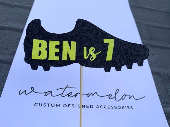 Football Boot / Rugby Boot Cake Topper - Personalised - Birthday