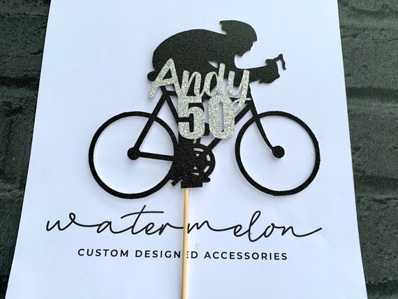 Personalised Road Bike Cake Topper - Birthday - Cycle - Bike