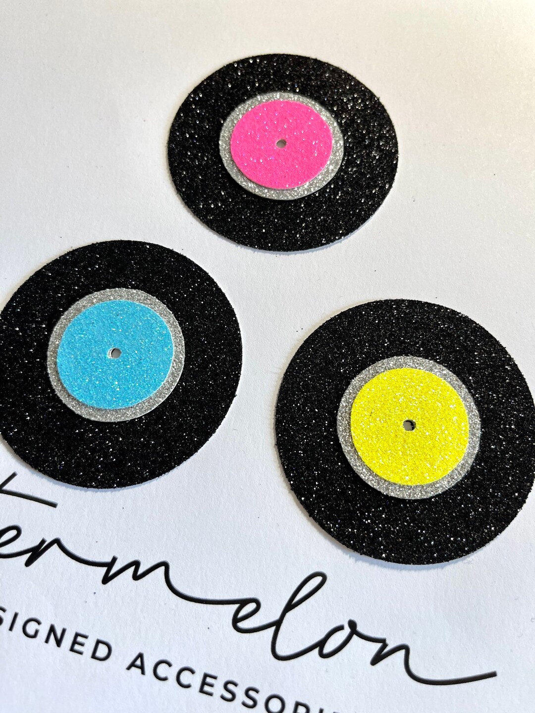 Vinyl Record Cupcake Toppers Set of 3 Etsy