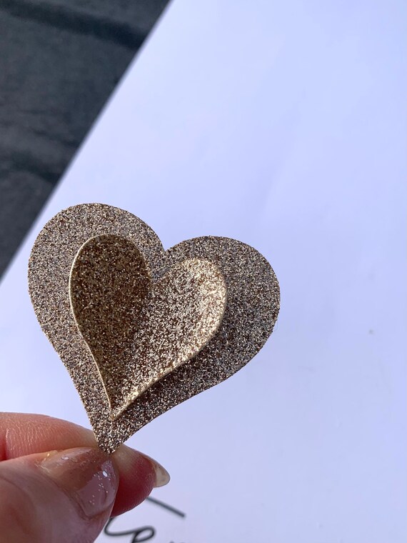 Heart 3D Cupcake Toppers