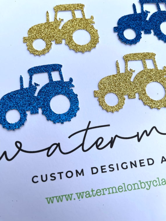 Tractor Cupcake Topper Decorations x 6