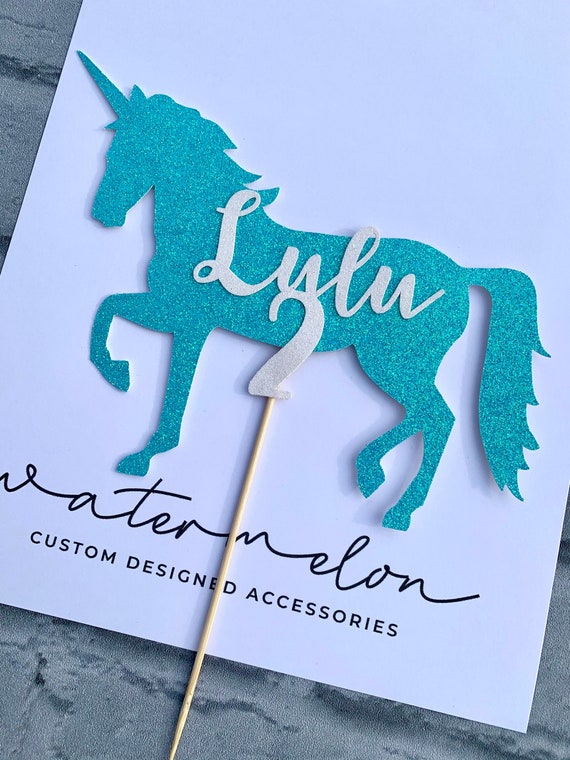 Unicorn Cake Topper Personalised