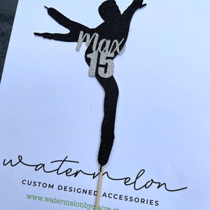 Personalized Figure Skater Glitter Cake Topper: Skating Birthday Theme
