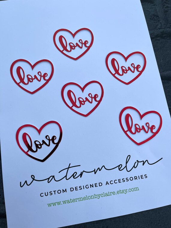 Heart with love wording Cupcake Toppers - Mothers Day - Valentine's Day - Wedding - Galentine - Anniversary - Engagement - Birthday