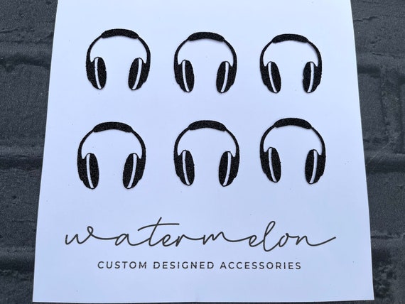 Headphone Cake / Cupcake Decorations x 6