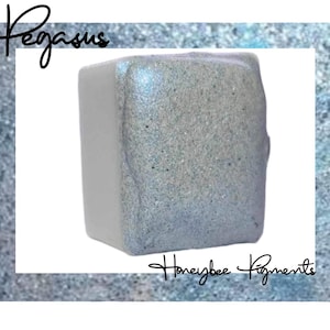 Pegasus | Handmade Pale Blue Holo Glitter Shimmer Watercolour paint | Honeybee Pigments | Calligraphy Ink | Hand Lettering | Aquarelle