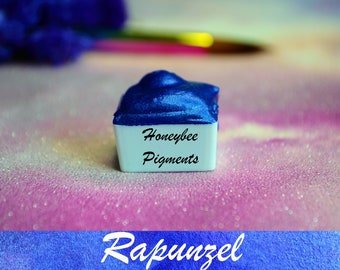 Rapunzel - Handmade Metallic Watercolor Paint | Purple Blue Shimmer | Honeybee Pigments