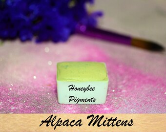 Alpacca Mittens - Handmade Matte Buff Titanium Watercolour Paint | Honeybee Pigments