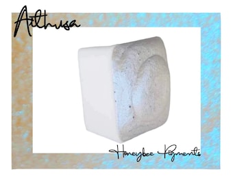 Aithusa | Ghost White-Blue Shimmer Watercolour paint | Honeybee Pigments | Colour-shift | Hand Lettering | Artist supplies | Handmade