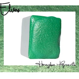 Elves | Green Shimmer Watercolour paint | Honeybee Pigments | Calligraphy Ink | Hand Lettering | Artist supplies | Handmade Watercolour