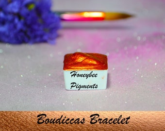 Boudiccas Bracelet | Bronze Metallic Watercolour paint | Honeybee Pigments | Calligraphy Ink | Artist supplies | Handmade Watercolour