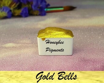 Gold Bells | Handmade Gold Metallic Shimmer Watercolour paint | Honeybee Pigments | Calligraphy Ink | Hand Lettering | Aquarelle