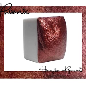 Phoenix | Handmade Red Holo Glitter Shimmer Watercolour paint | Honeybee Pigments | Calligraphy Ink | Hand Lettering | Aquarelle