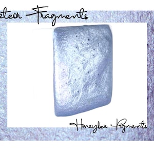 Meteor Fragments | Grey Blue Shimmer Watercolour paint | Honeybee Pigments | Calligraphy Ink | Hand Lettering | Artist supplies | Handmade