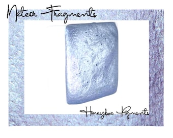 Meteor Fragments | Grey Blue Shimmer Watercolour paint | Honeybee Pigments | Calligraphy Ink | Hand Lettering | Artist supplies | Handmade