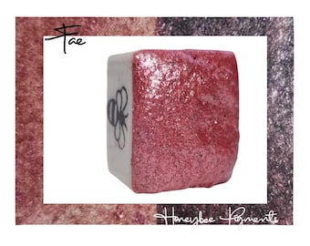 Fae | Handmade Pale Pink Holo Glitter Shimmer Watercolour paint | Honeybee Pigments | Calligraphy Ink | Hand Lettering | Aquarelle