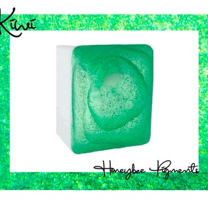 Kiwi | Green Shimmer Watercolour paint | Honeybee Pigments | Calligraphy Ink | Hand Lettering | Artist supplies | Handmade Watercolour