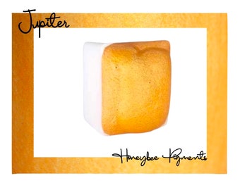 Jupiter | Orange Shimmer Watercolour paint | Honeybee Pigments | Calligraphy Ink | Hand Lettering | Artist supplies | Handmade Watercolour