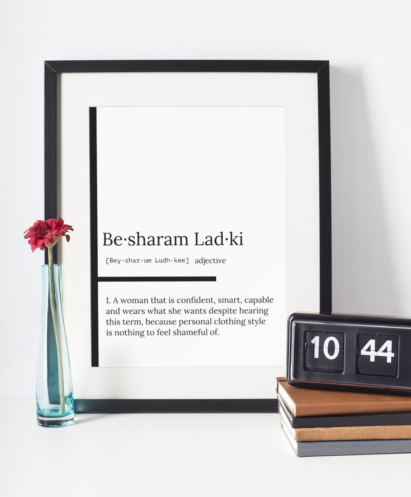 Besharam Ladki Definition Funny Poster Indian Art Print Etsy