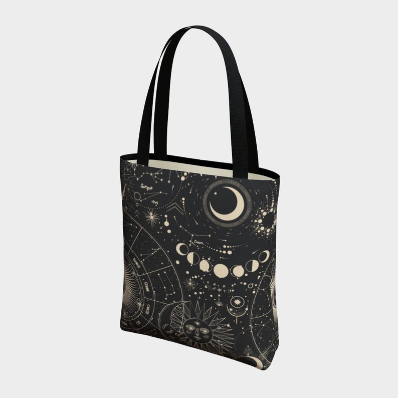 Zodiac Tote Bag, Witchy Bag, Tarot Bag, Canvas Tote Bag, Tote Bag ...