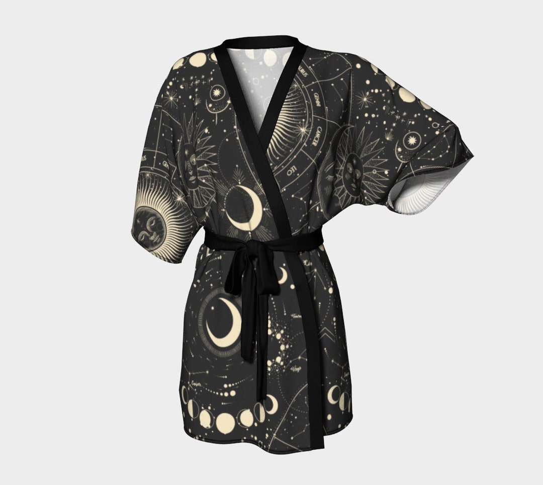 Zodiac Kimono, Astrology Robe, Witchy Robe, Witchy Kimono, Witchy