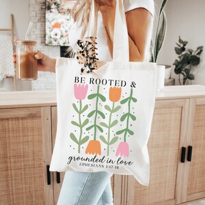 Christian tote bag Church bag Christian tote bags Christian merch Bible tote Wildflower tote bag Jesus tote Bible bag Boho christian bag